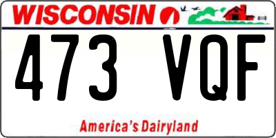 WI license plate 473VQF