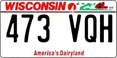 WI license plate 473VQH