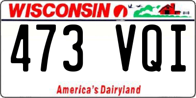 WI license plate 473VQI