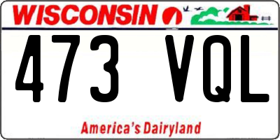 WI license plate 473VQL