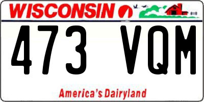 WI license plate 473VQM