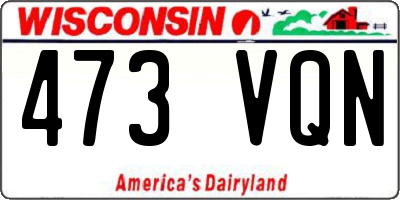 WI license plate 473VQN