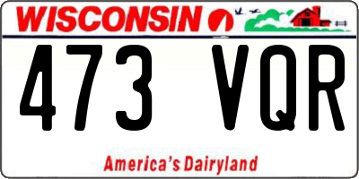 WI license plate 473VQR