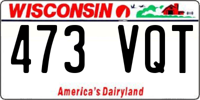 WI license plate 473VQT