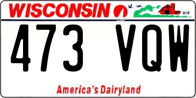 WI license plate 473VQW
