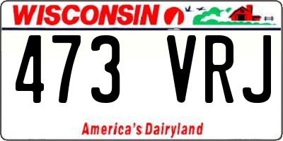 WI license plate 473VRJ