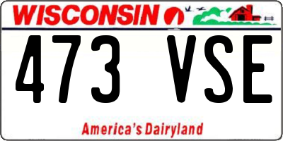WI license plate 473VSE