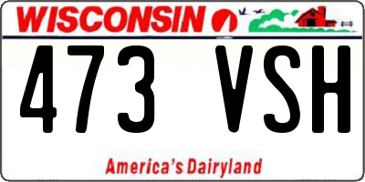 WI license plate 473VSH
