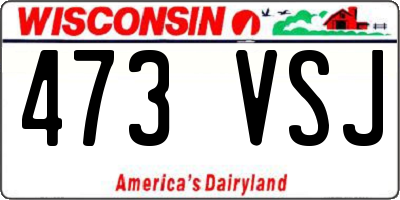 WI license plate 473VSJ