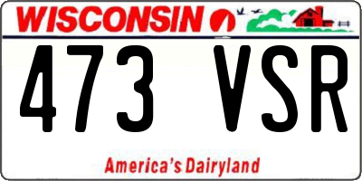 WI license plate 473VSR