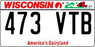 WI license plate 473VTB