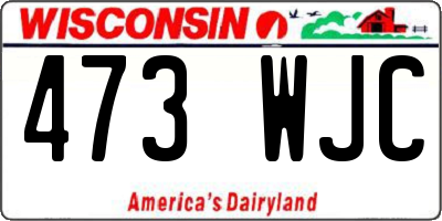 WI license plate 473WJC