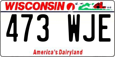 WI license plate 473WJE