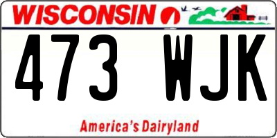 WI license plate 473WJK