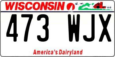 WI license plate 473WJX