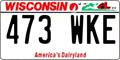 WI license plate 473WKE