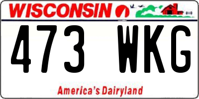 WI license plate 473WKG