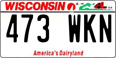 WI license plate 473WKN