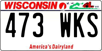 WI license plate 473WKS