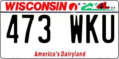 WI license plate 473WKU