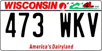 WI license plate 473WKV