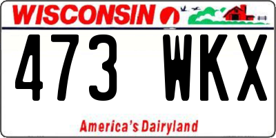 WI license plate 473WKX