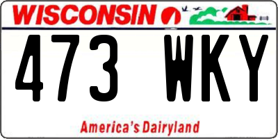 WI license plate 473WKY