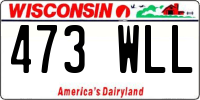 WI license plate 473WLL