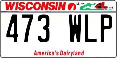 WI license plate 473WLP