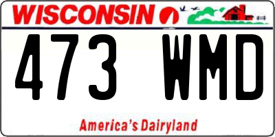 WI license plate 473WMD