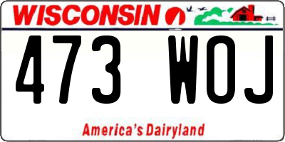 WI license plate 473WOJ