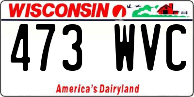 WI license plate 473WVC