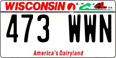 WI license plate 473WWN
