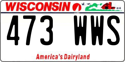 WI license plate 473WWS