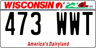 WI license plate 473WWT