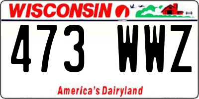 WI license plate 473WWZ