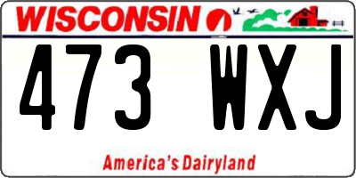 WI license plate 473WXJ