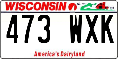 WI license plate 473WXK