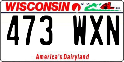 WI license plate 473WXN