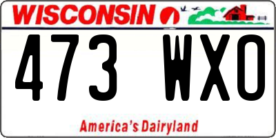 WI license plate 473WXO