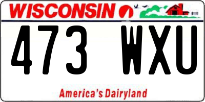 WI license plate 473WXU