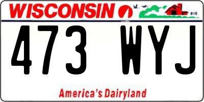 WI license plate 473WYJ
