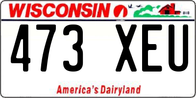 WI license plate 473XEU