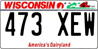 WI license plate 473XEW