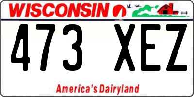 WI license plate 473XEZ