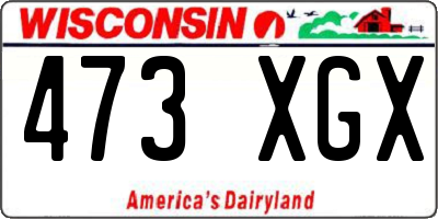 WI license plate 473XGX