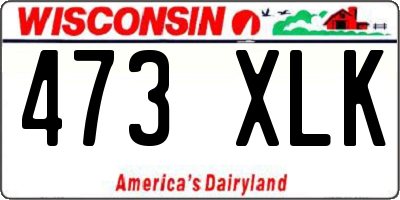 WI license plate 473XLK