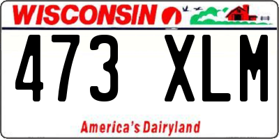 WI license plate 473XLM