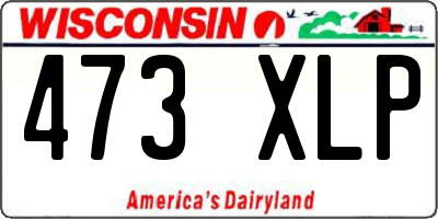 WI license plate 473XLP