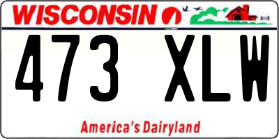 WI license plate 473XLW